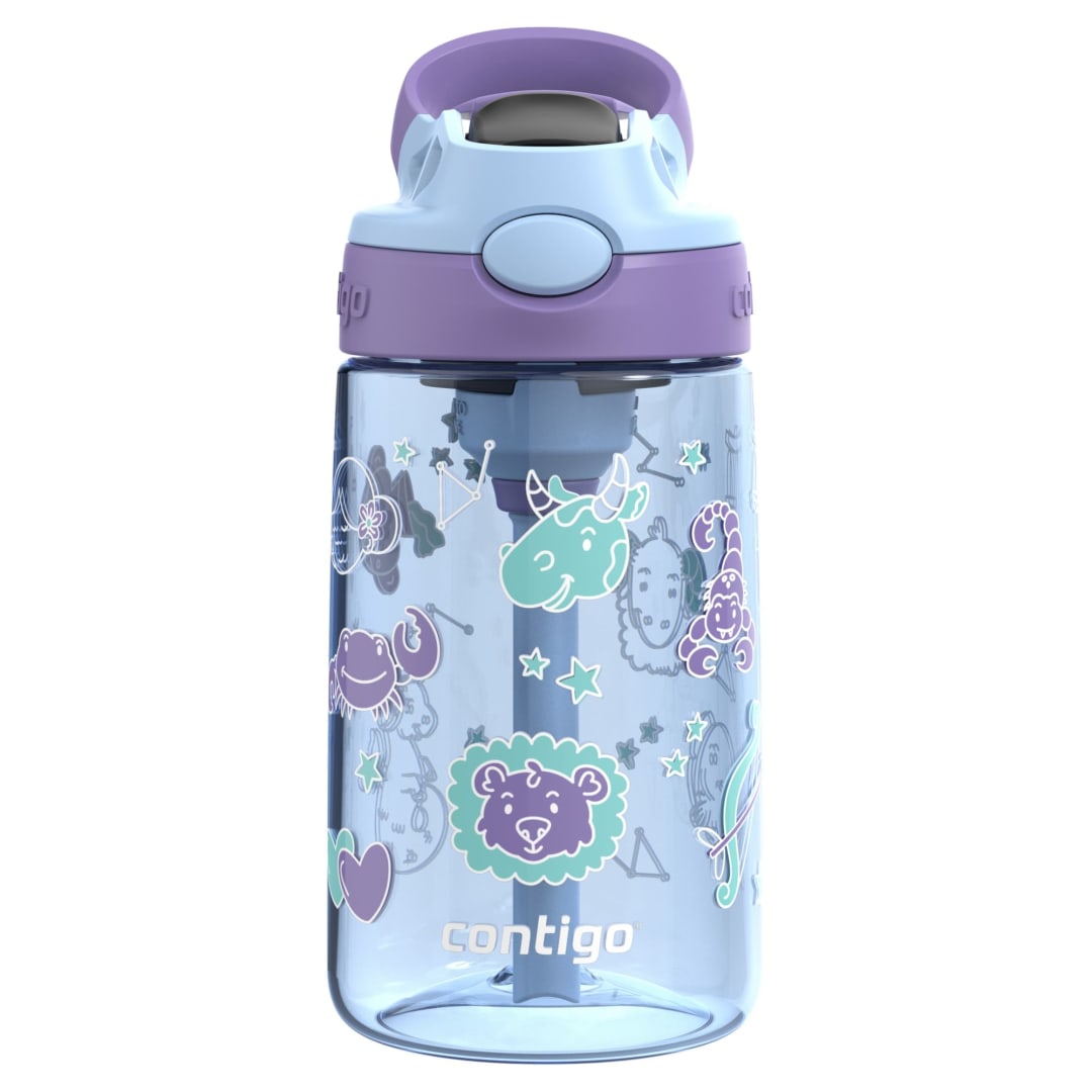 Contigo® Aubrey Leak-Proof Spill-Proof Water Bottle, Periwinkle Amethyst Zodiac, 14 oz