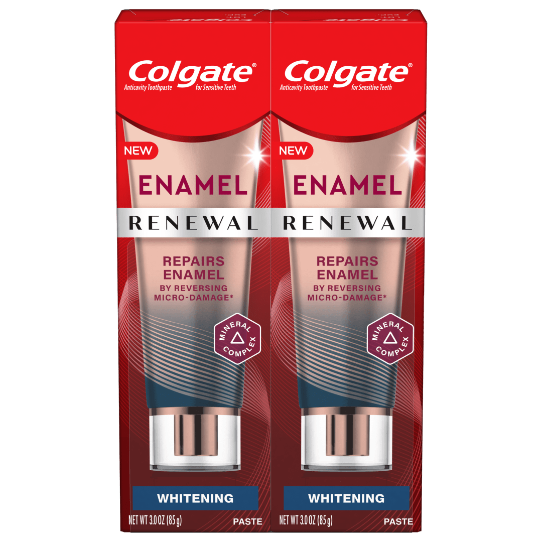 Colgate Enamel Renewal Enamel Repair Toothpaste with Whitening, Mint Whitening Toothpaste, 3 Oz, 2 Pack