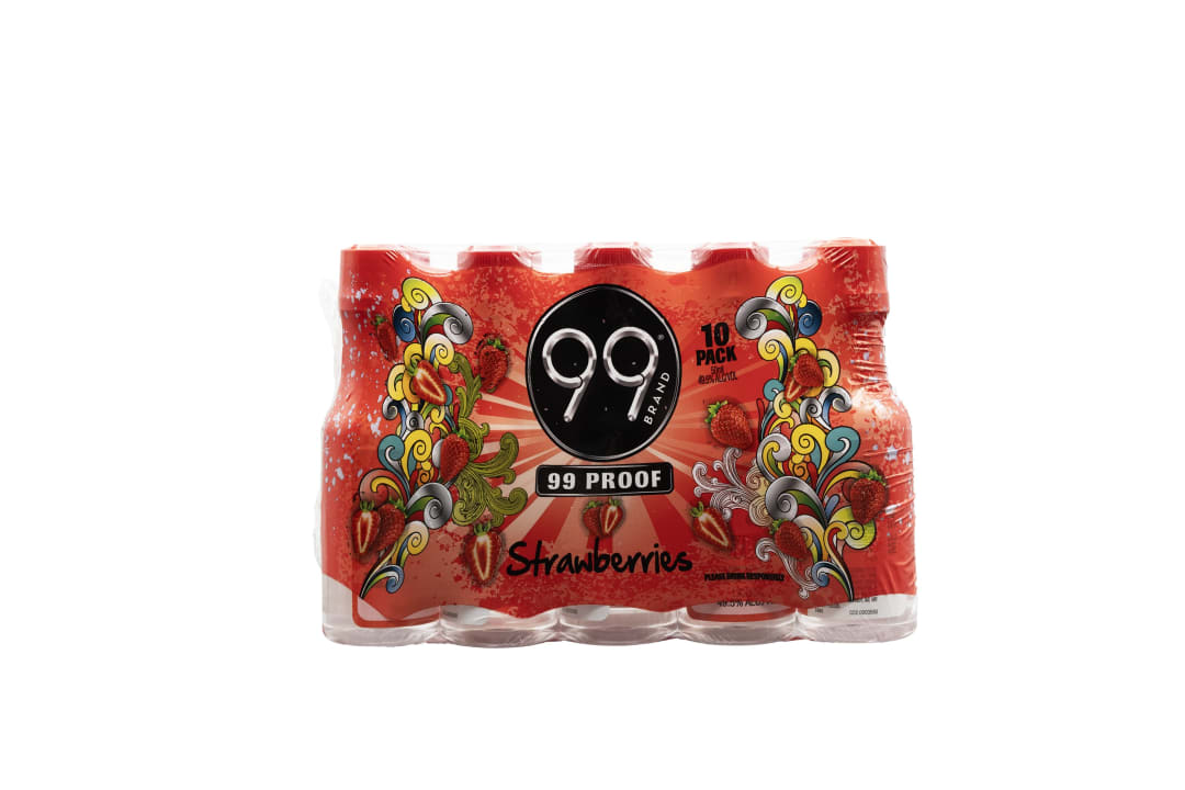 99 Brand Strawberries Liqueur 10 Pack 50ml 99 Proof