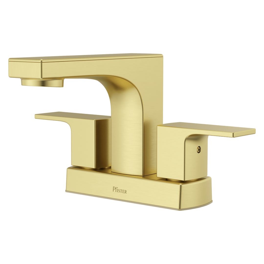 Pfirst Modern 4 in. Centerset Faucet in Brushed Gold
