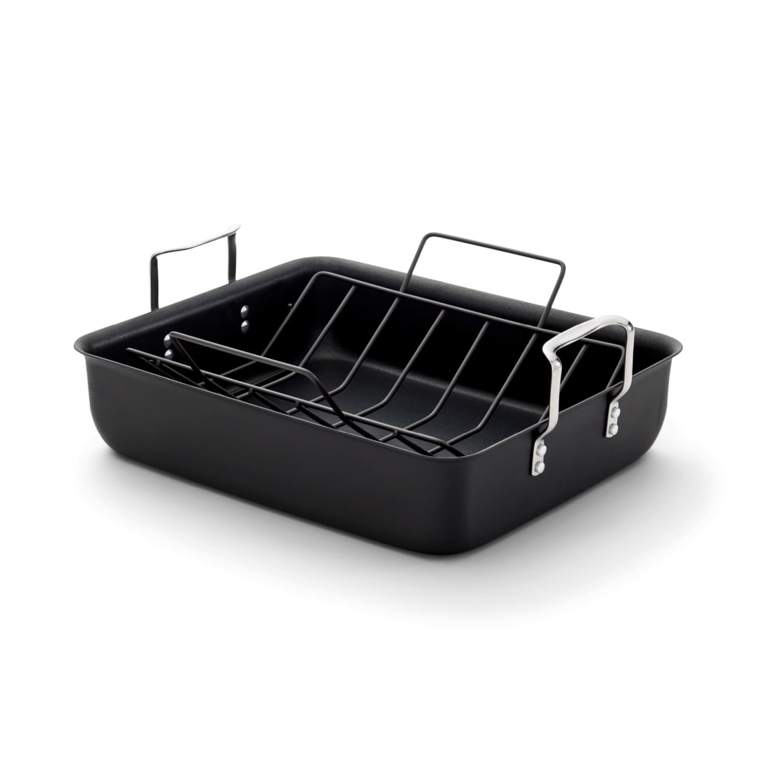 Calphalon® Hard-Anodized Nonstick 16-Inch Roasting Pan with Rack