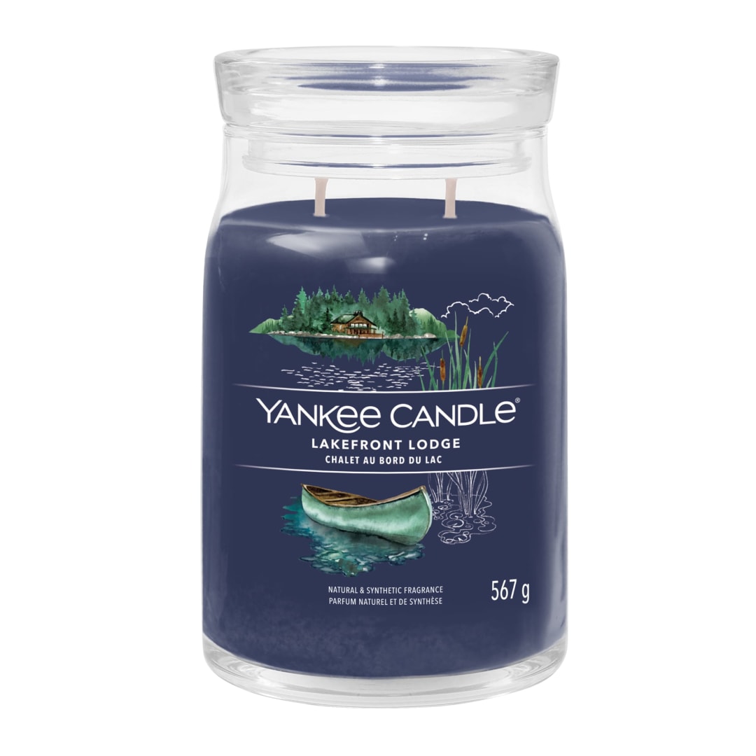 Yankee Candle® Signature Scented Candle | Lakefront Lodge Large Jar Candle with Double Wicks | Soy Wax Blend