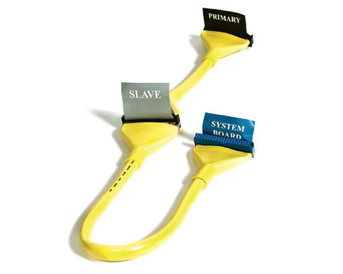 24 in Yellow Round ATA100/133 IDE Cable
