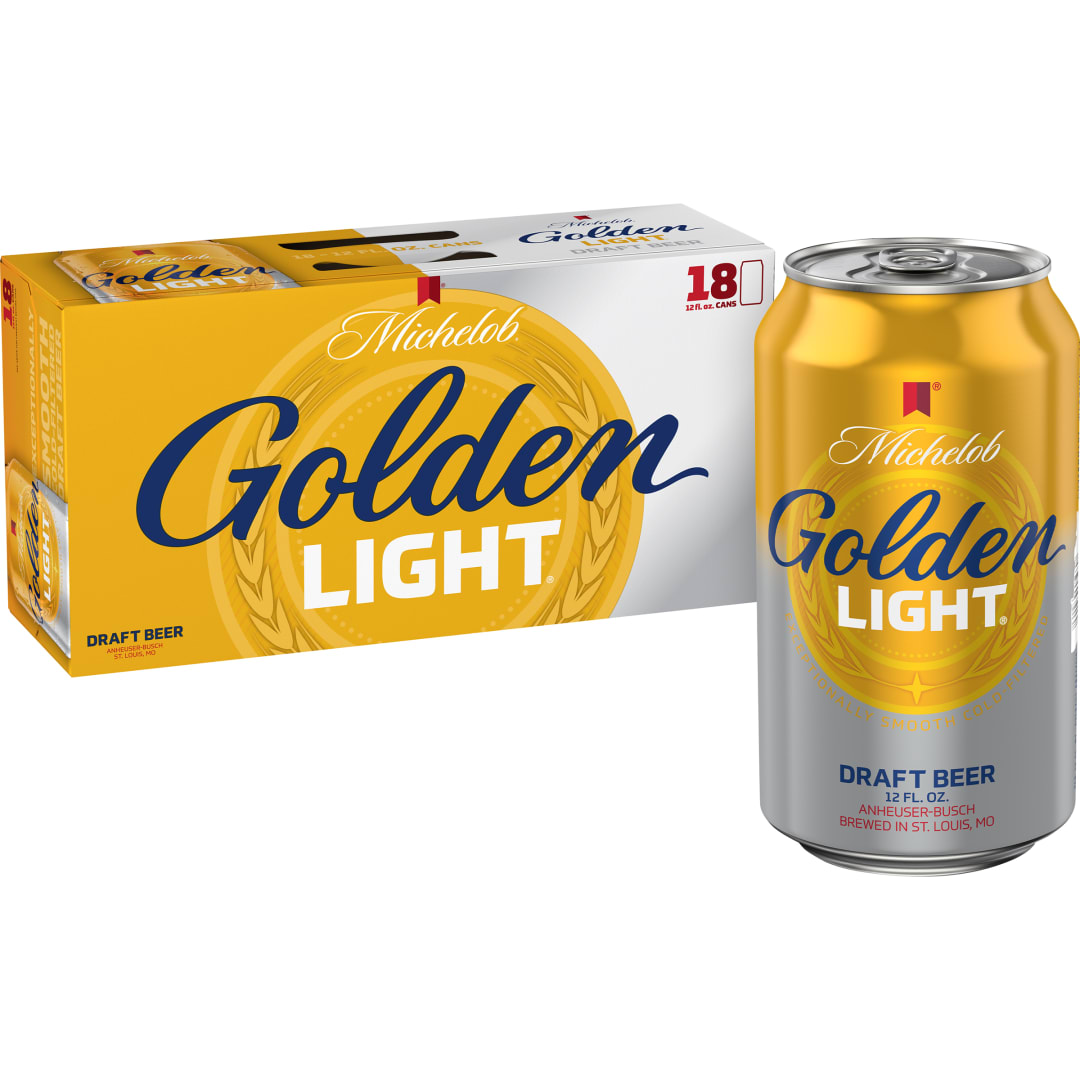 Michelob Golden Light Draft Beer 18 - 12 fl oz Cans