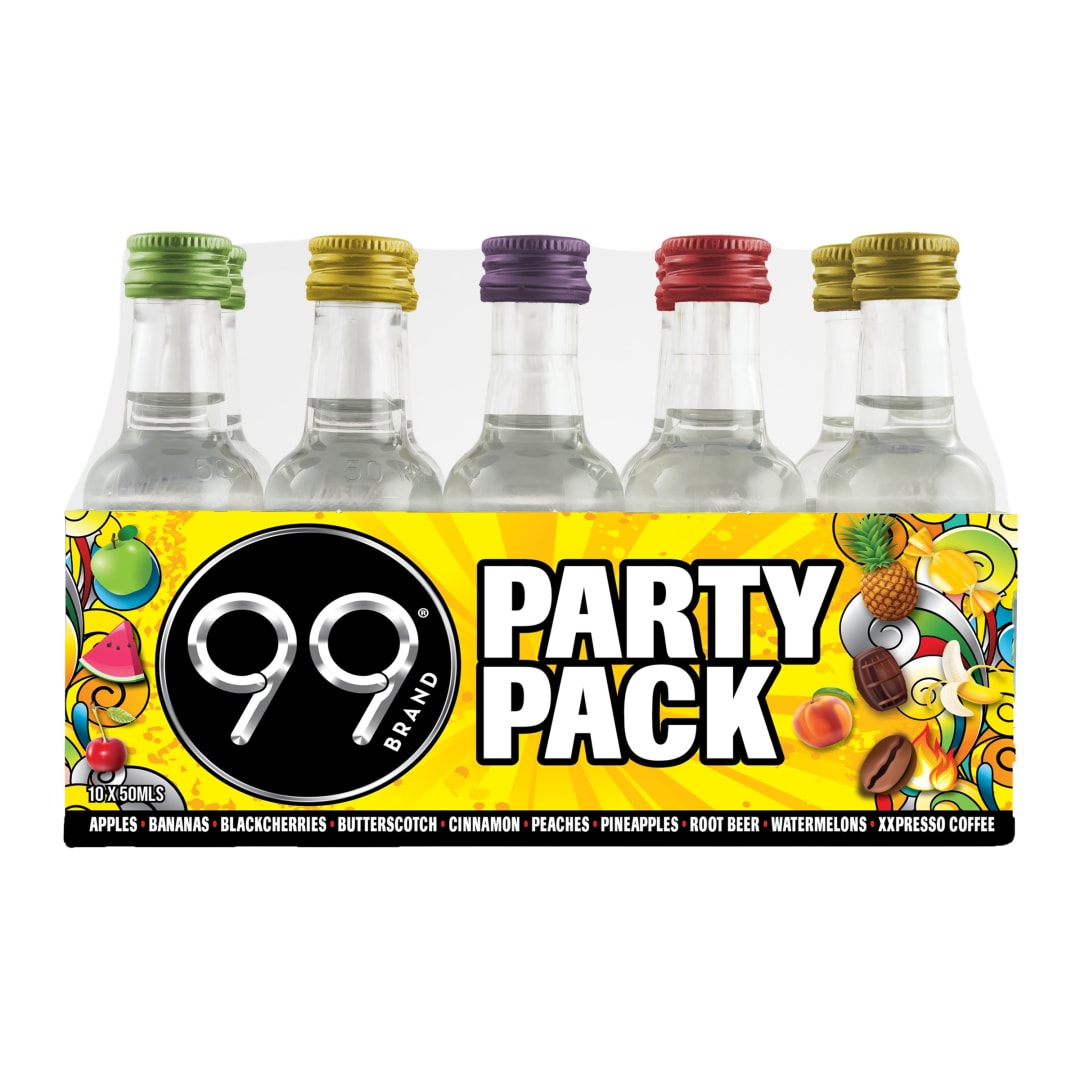99 Schnapps Assorted Flavors Plastic 12/10PK 50ML