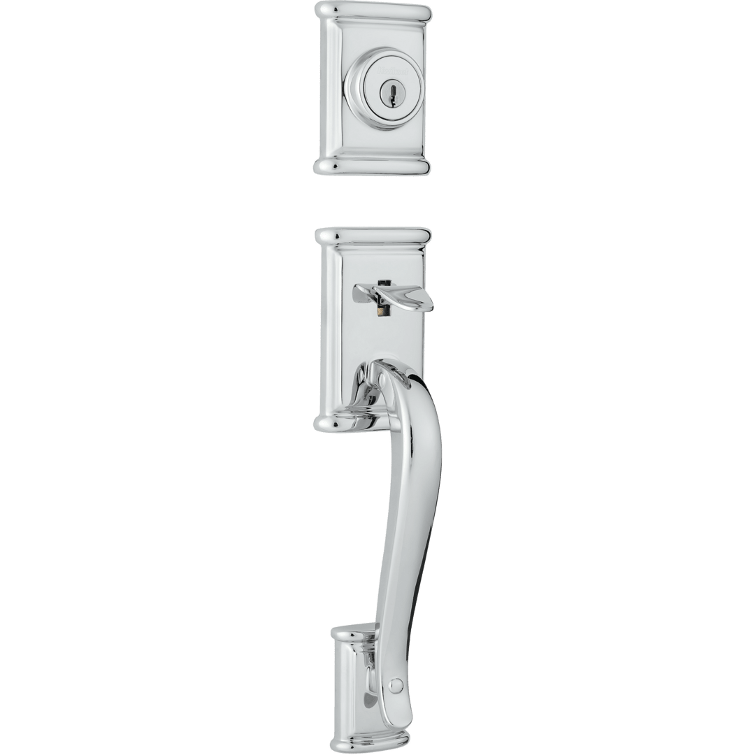 Ashfield Single Cylinder Exterior Only Handleset in Polished Chrome