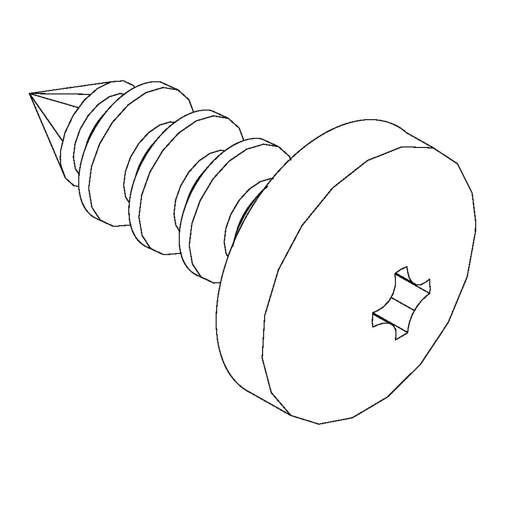 Countersunk self-tapping screw