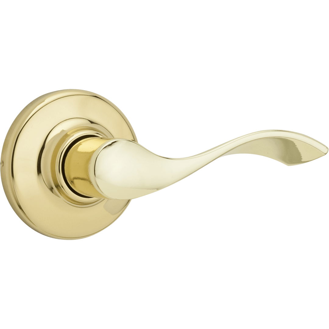 Balboa Hall/Closet Door Lever in Polished Brass