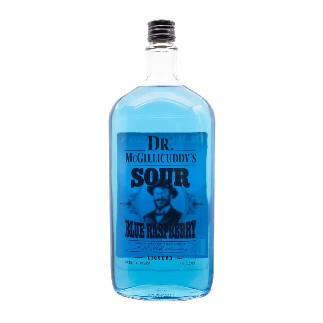 Dr McGillicuddy's Sour Blue Raspberry Liqueur 1L 42 Proof