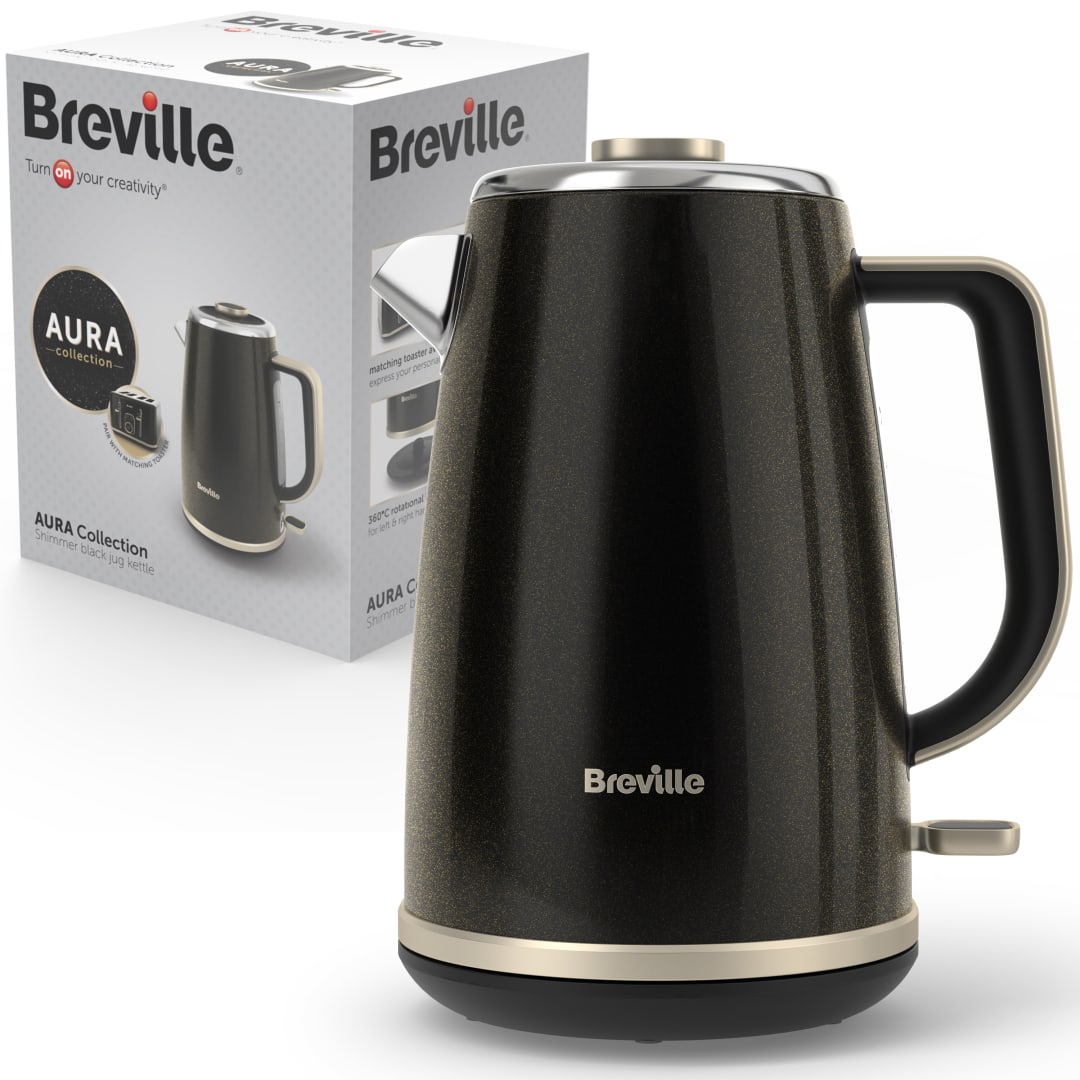 BREVILLE AURA 1.7L KETTLE SHIMMER BLACK