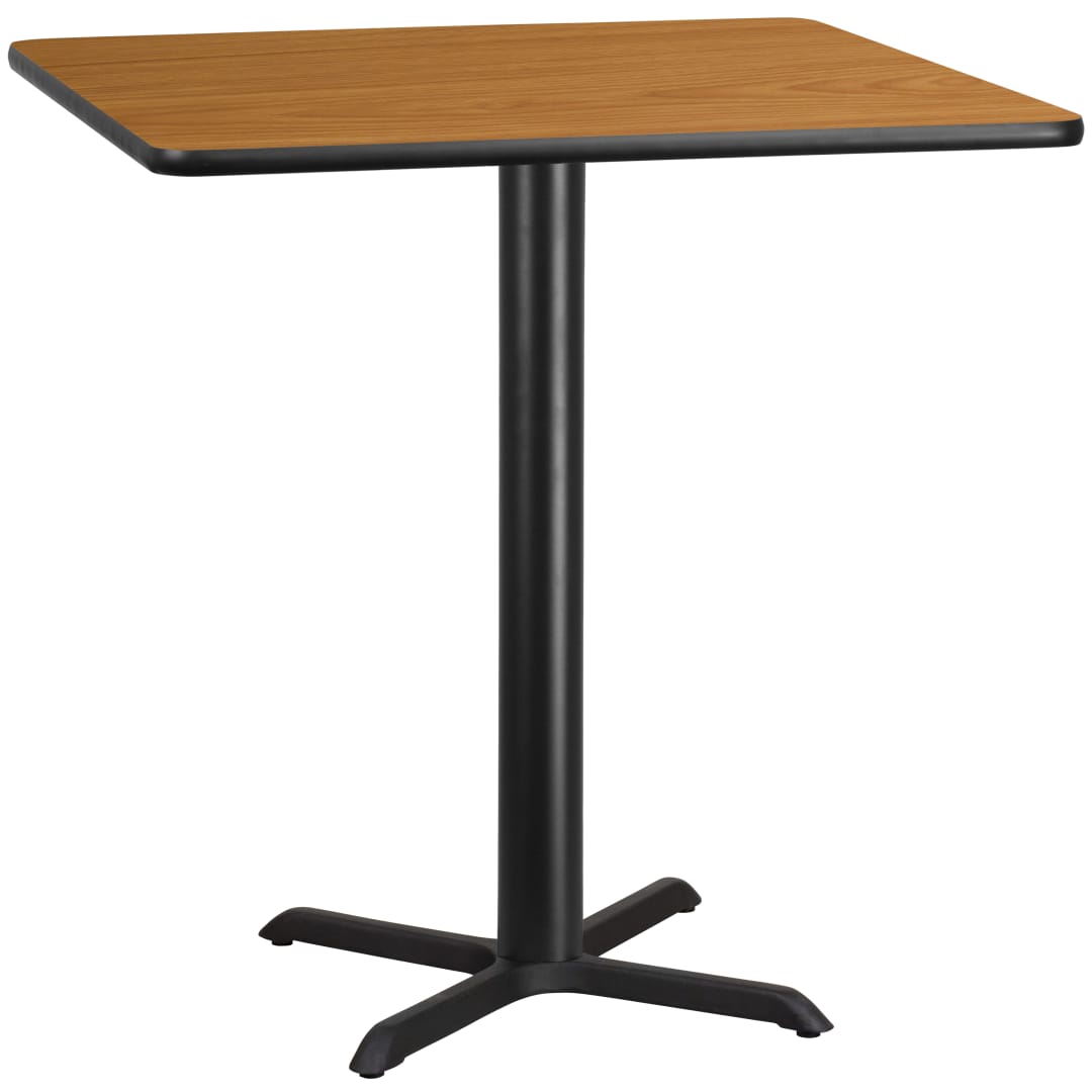 Stiles 42'' Square Natural Laminate Table Top with 33'' x 33'' Bar Height Table Base