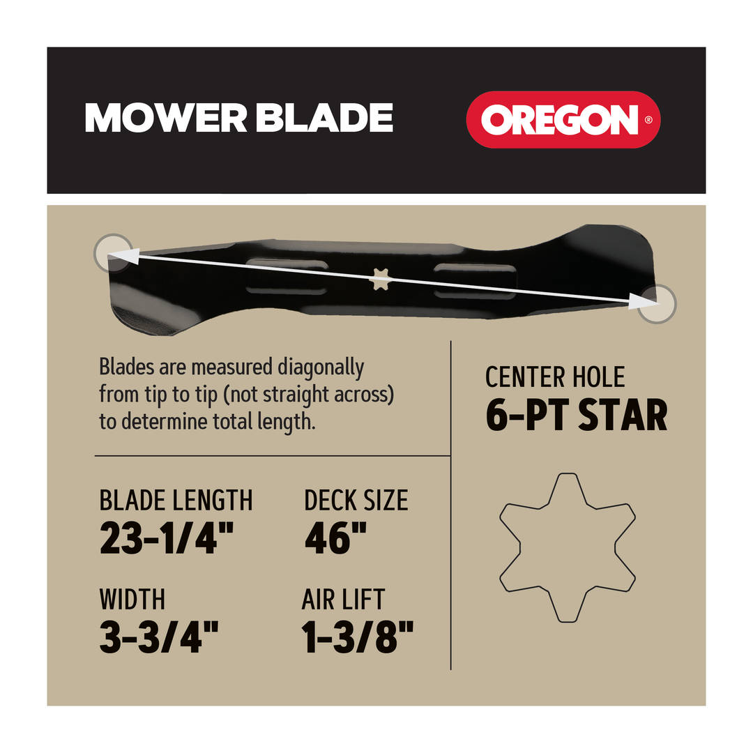 Oregon Mower Blade, 23-1/4"