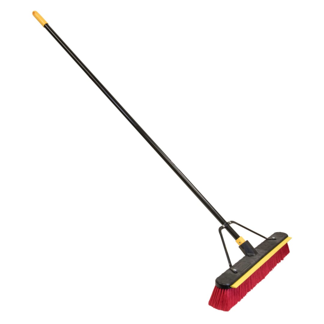 24" Multi-Surface 2-in-1 Pro Push Broom with Squeegee