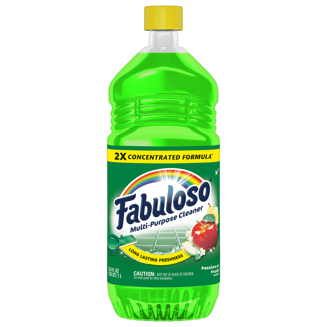 Fabuloso 2X Multi-Purpose Cleaner, No Rinse Floor Cleaner, Long-Lasting Freshness, Passion of Fruits Scent, 33.8 fl oz