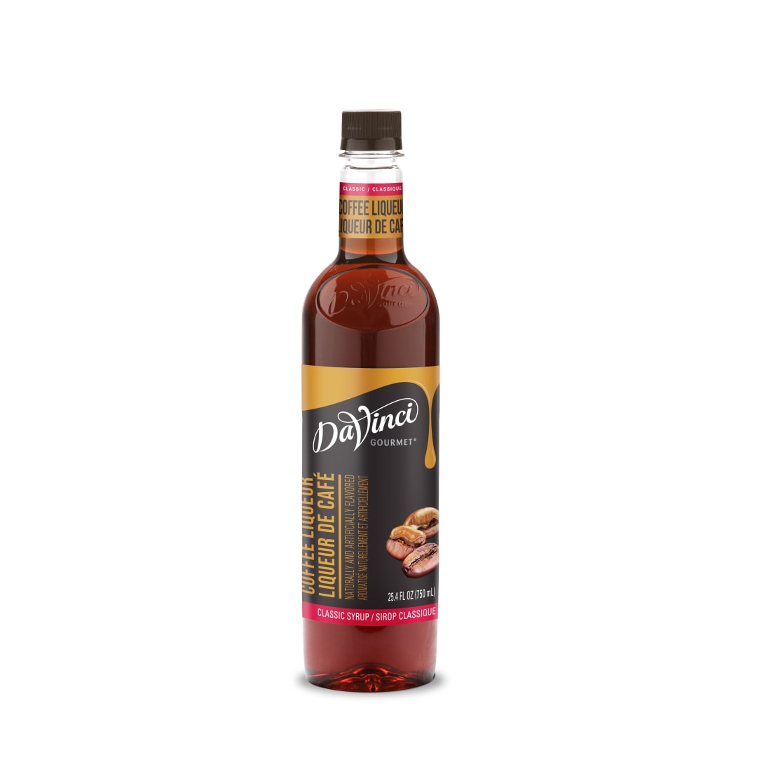 DaVinci Gourmet Coffee Liqueur Syrup, Plastic Bottle, 4 x 750 mL