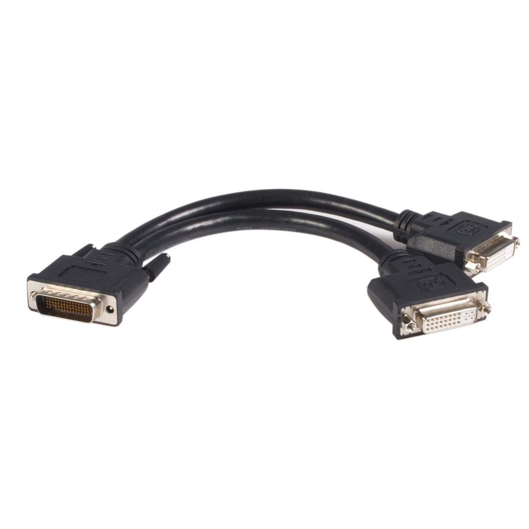8 inch DMS-59 to 2 DVI "Y" Cable