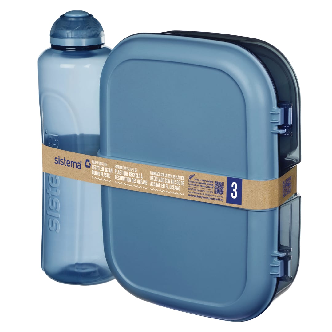 Almuerzo Ribbon™ de 1,1 l con Mini Bite™ y Pack de botella Swift™ de 480 ml