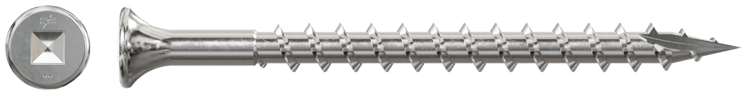 Simpson Strong-Tie SS3DSC212BS Bugle-Head Wood Screw (Collated) — #10 x 2-1/2 in. #3 Square Drive, Type 305 (1500-Qty) (Pack of 100)