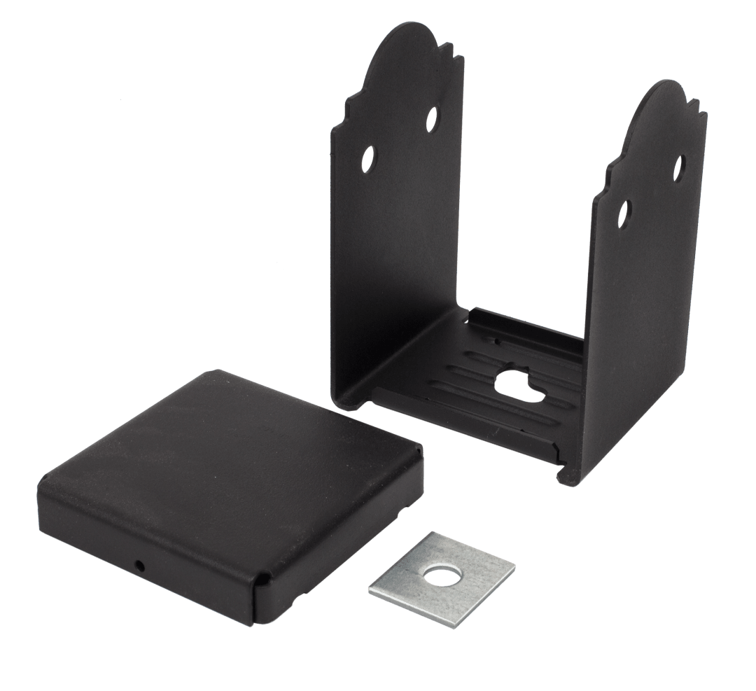 Simpson Strong-Tie APB66 Outdoor Accents® Mission Collection® ZMAX®, Black Powder-Coated Post Base for 6x6 (Pack of 6)
