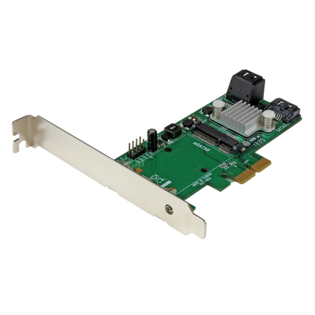3Port PCIe SATA Card w/ mSATA Slot and HyperDuo