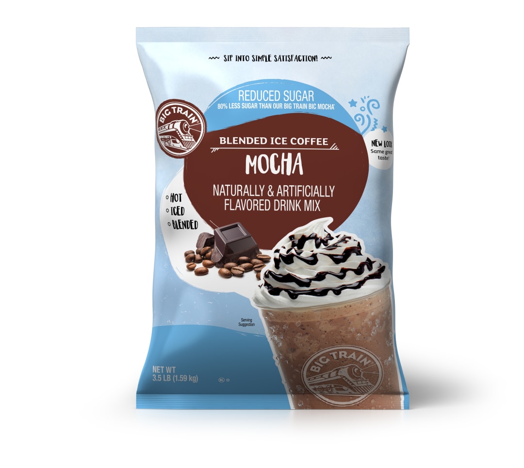 Big Train Mocha Blended Ice Coffee Powdered Drink Mix, No Sugar Added, 5 x 3.5 lb