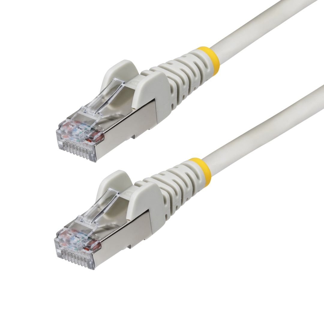 6in Gray CAT6A S FTP Snagless Patch cable LSZH