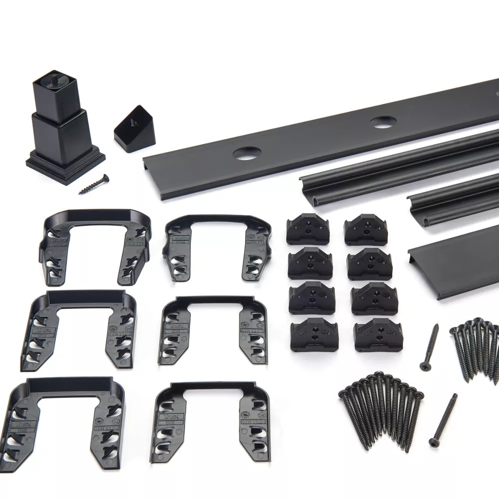 6-ft Transcend Accessory Infill Kit for Round Aluminum Balusters-Stair-Charcoal Black