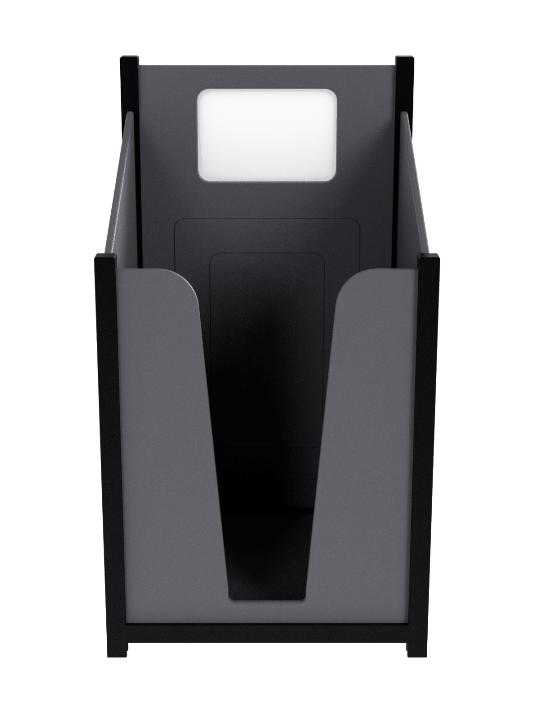  VISION - Single - Unit - Pizza Box Collector - Full - Black-Grey