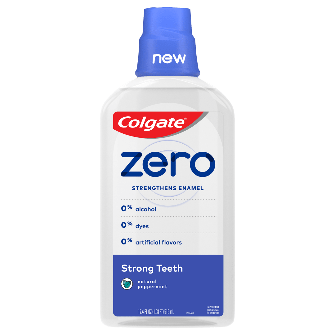 Colgate Zero Mouthwash Strong Teeth, Natural Peppermint - 17.4 fl.oz.