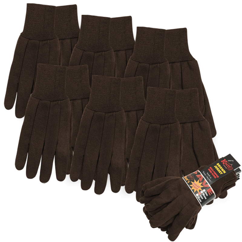 6-Pair 9 oz Brown Jersey Multi-Pack