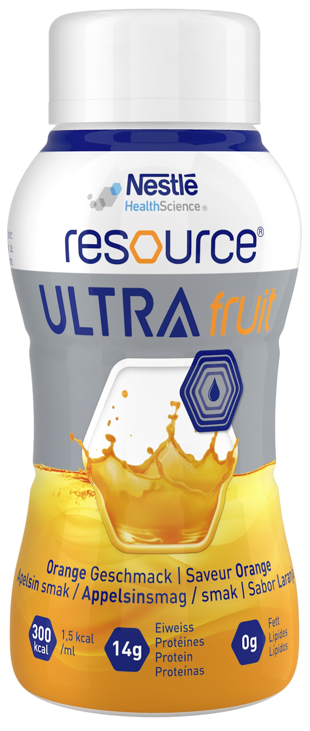 NESTLE HEALTH SCIENCE RESOURCE ULTRA Fruit Orange Flasche (4x200ml)