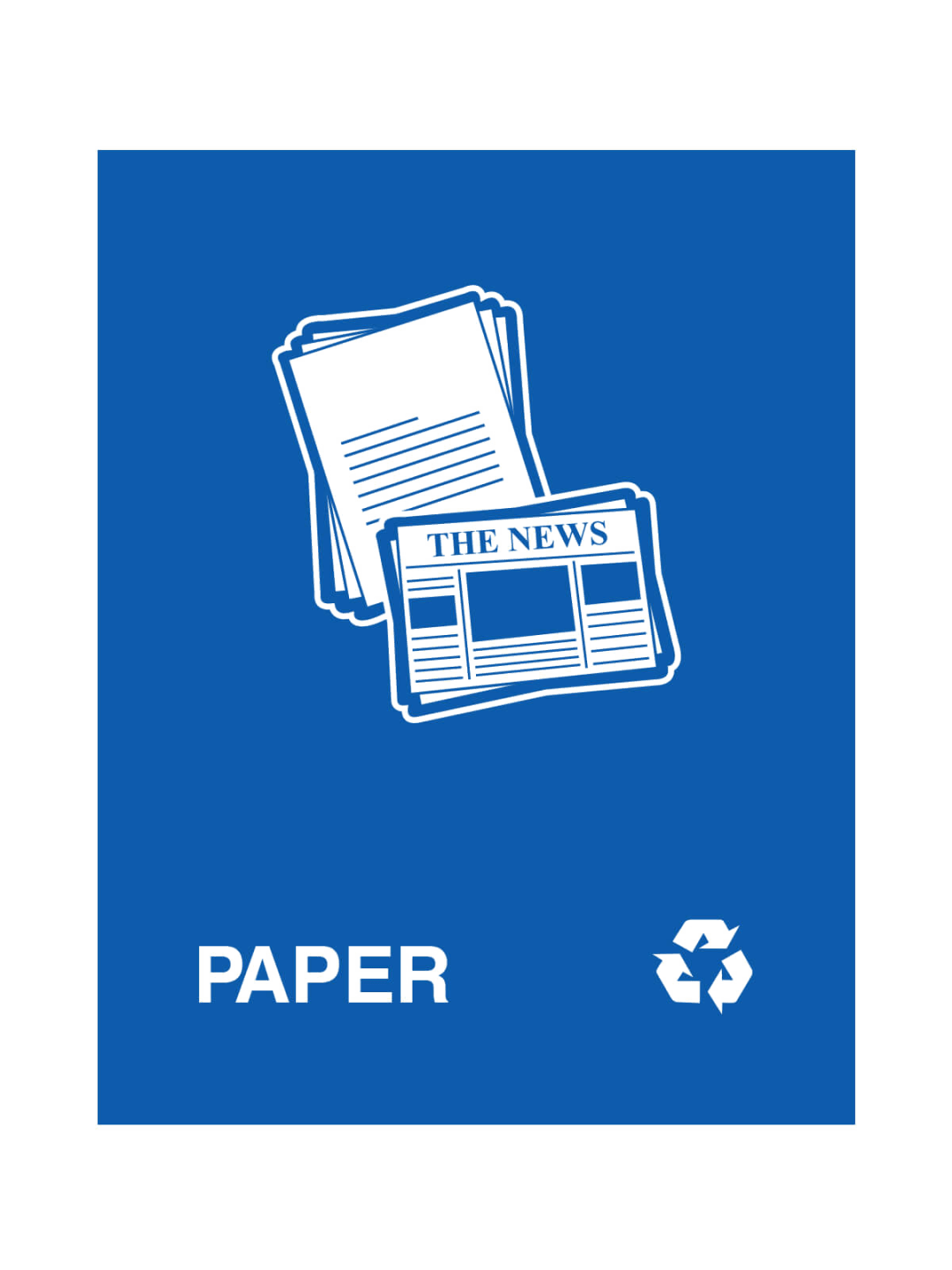  WASTE WATCHER - Sign - Paper - Royal Blue
