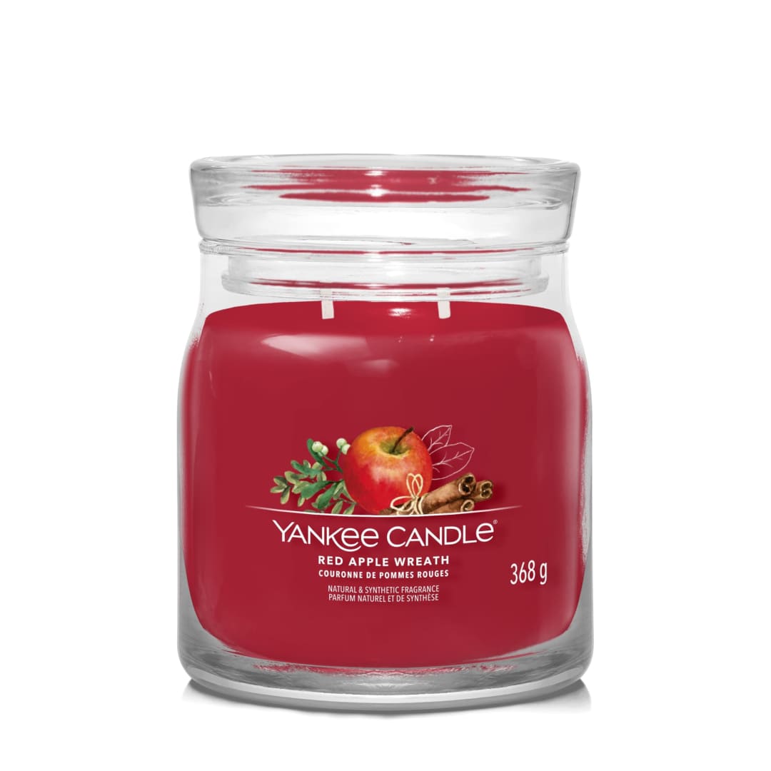 YANKEE CANDLE SIGNATURE MEDIUM RED APPLE WREATH