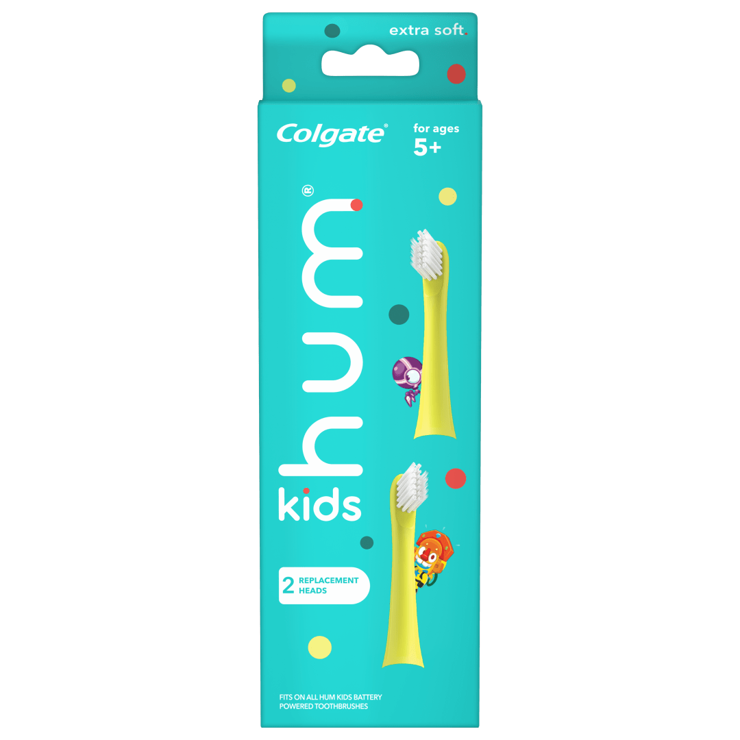 Hum Kids Powered Toothbrush Replacement Head, Yellow, 2 count