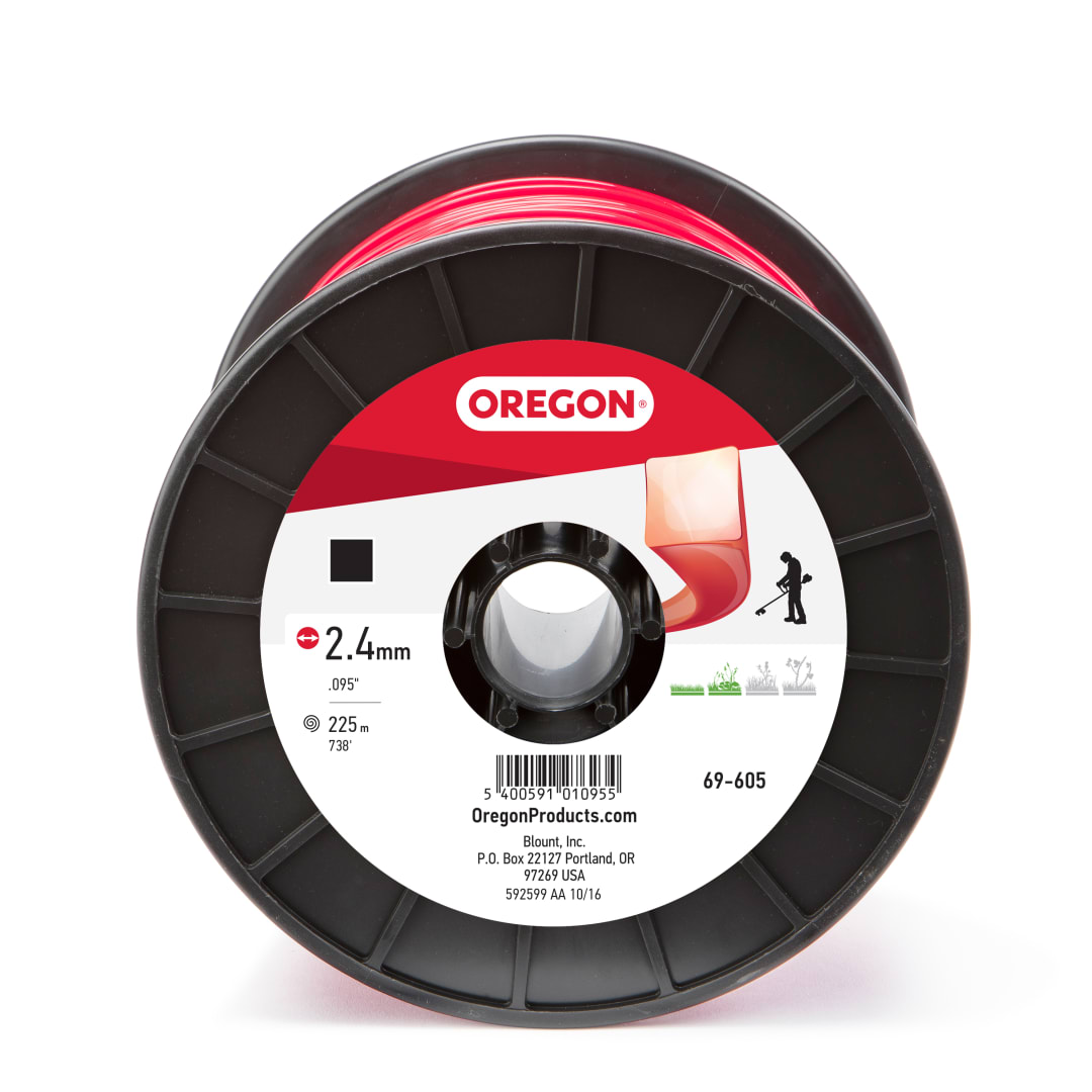 TRIMMER LINE, RED, SQ, .095 3LB SPOOL