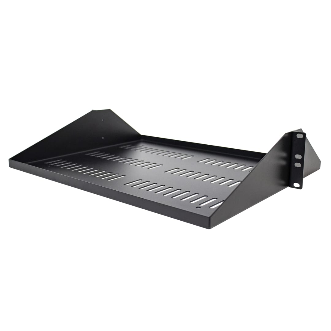 2 post rack cantilever shelf with 14 inch depth, vented