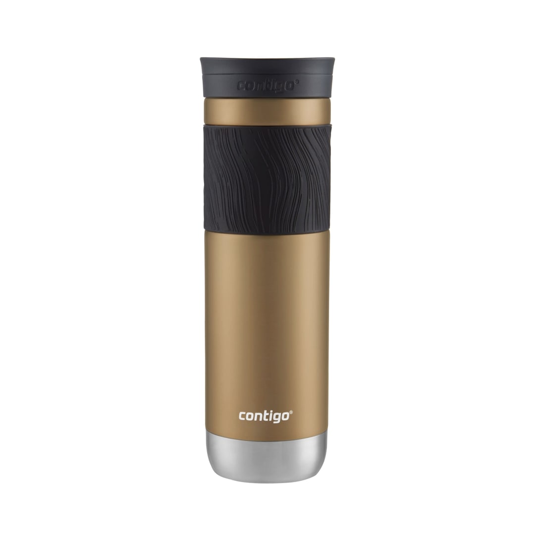 Contigo® SNAPSEAL™ Insulated Stainless Steel Travel Mug with Grip, 24oz., Chardonnay Transparent