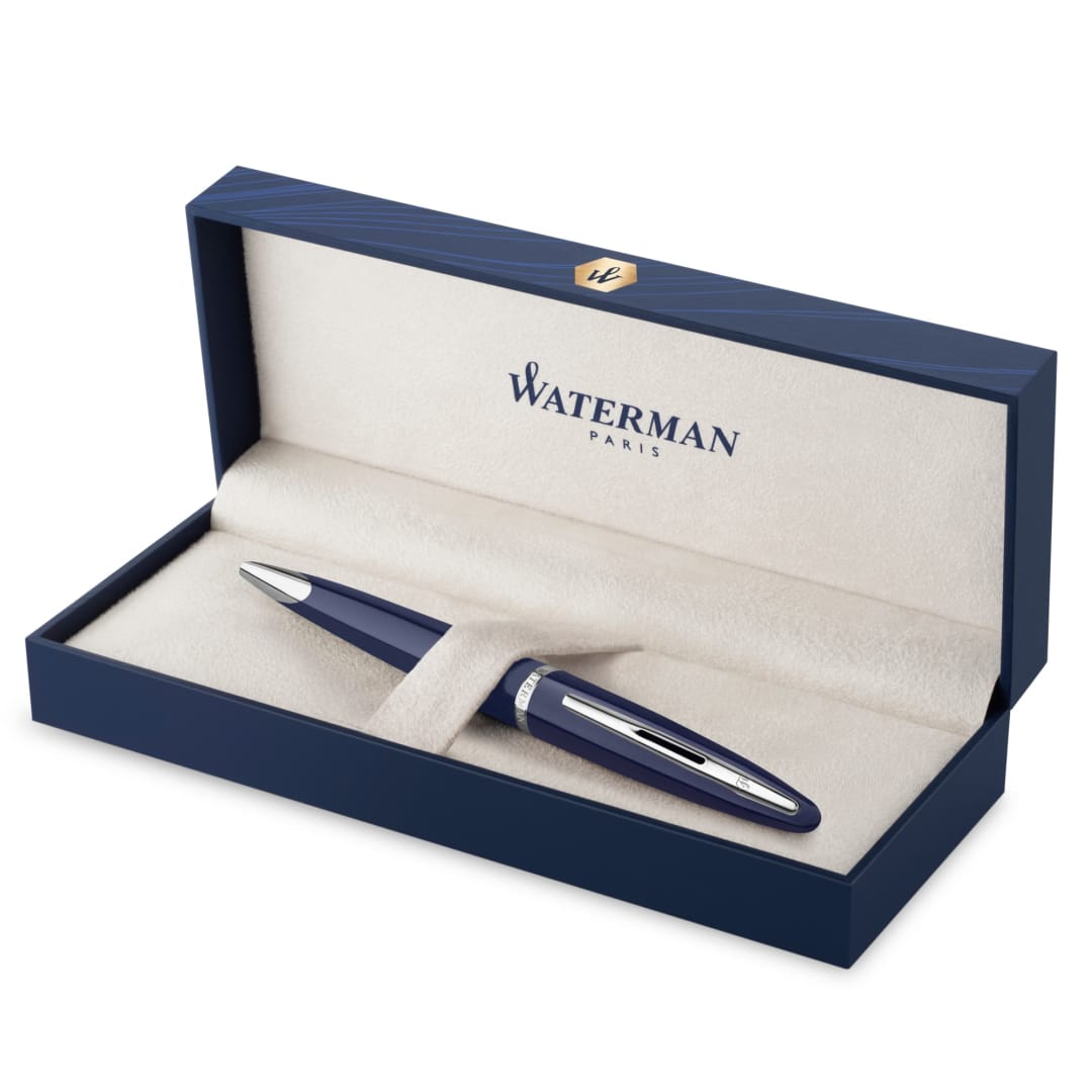 Waterman Carene, Ballpoint Pen, Blue Lacquer with Palladium trim, Medium Tip, Blue Ink, Gift Box