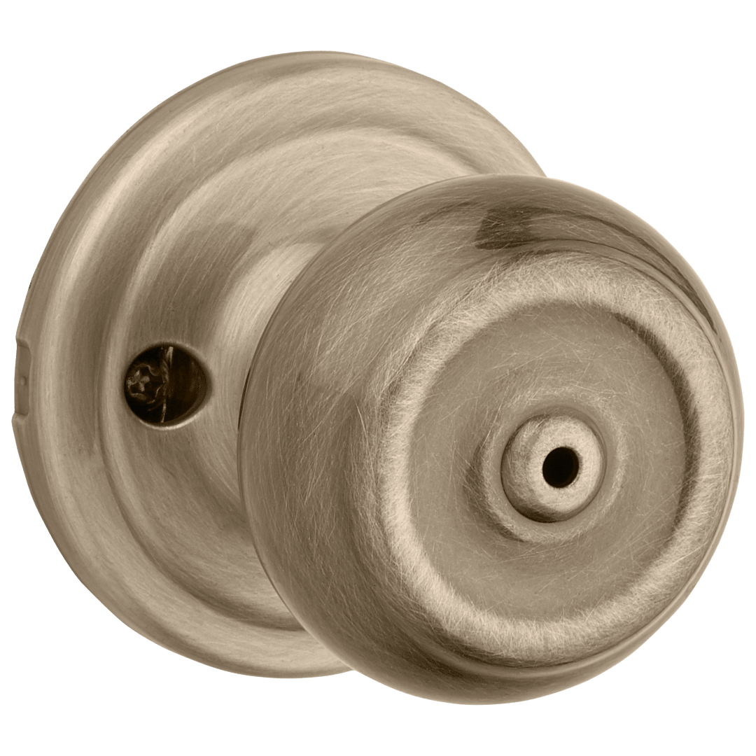 Phoenix Bed/Bath Knob in Antique Brass