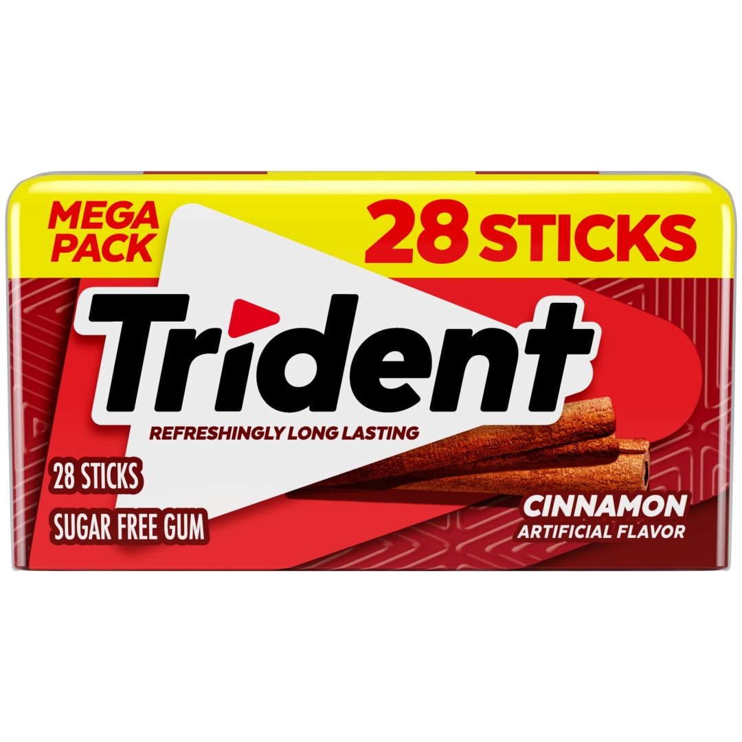 Trident Sugar Free Chewing Gum Cinnamon 28 pc Mega Pack
