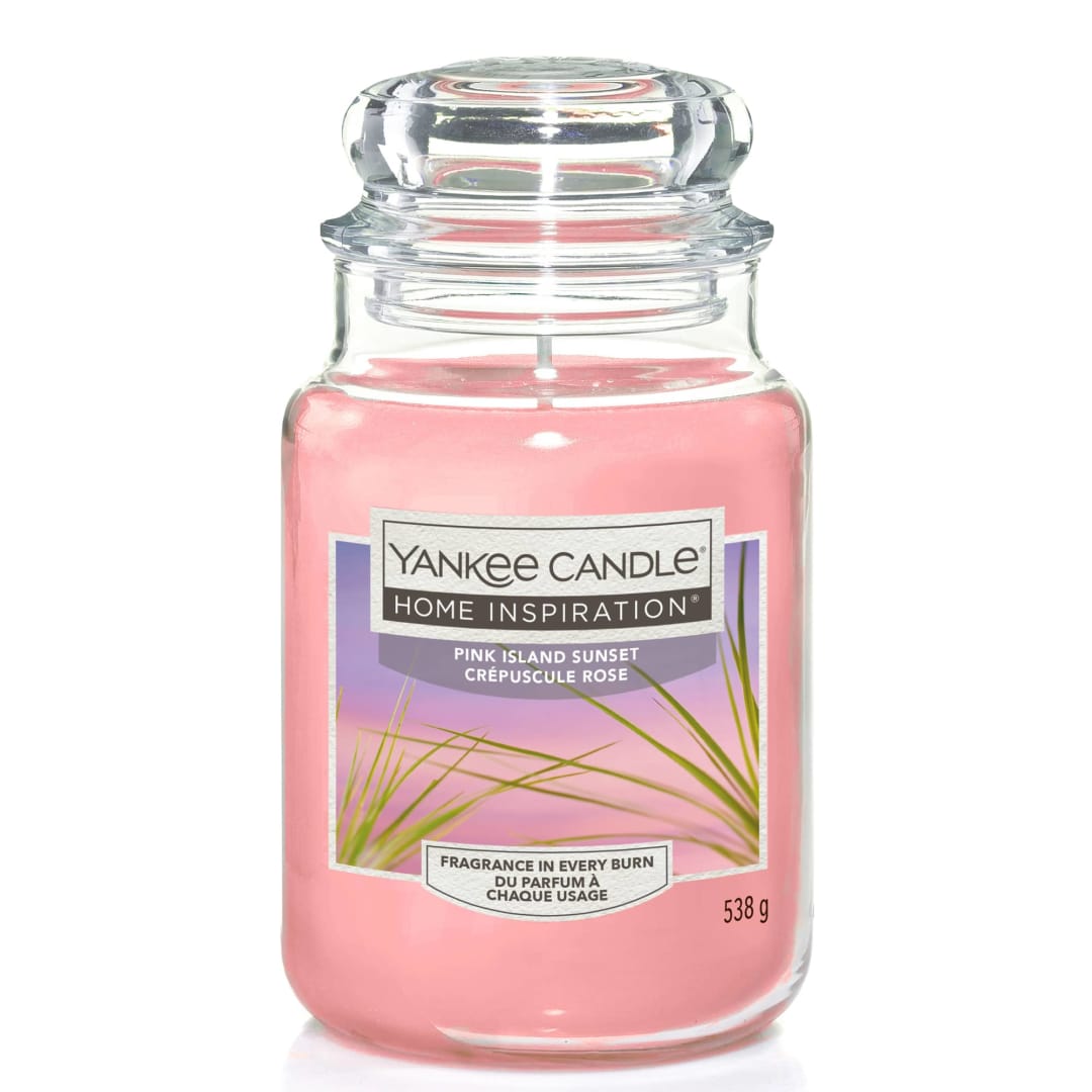 Yankee Candle® Home Inspiration Scented Candle | Pink Island Sunset Large Jar Candle | Burn Time: up to 150 Hours