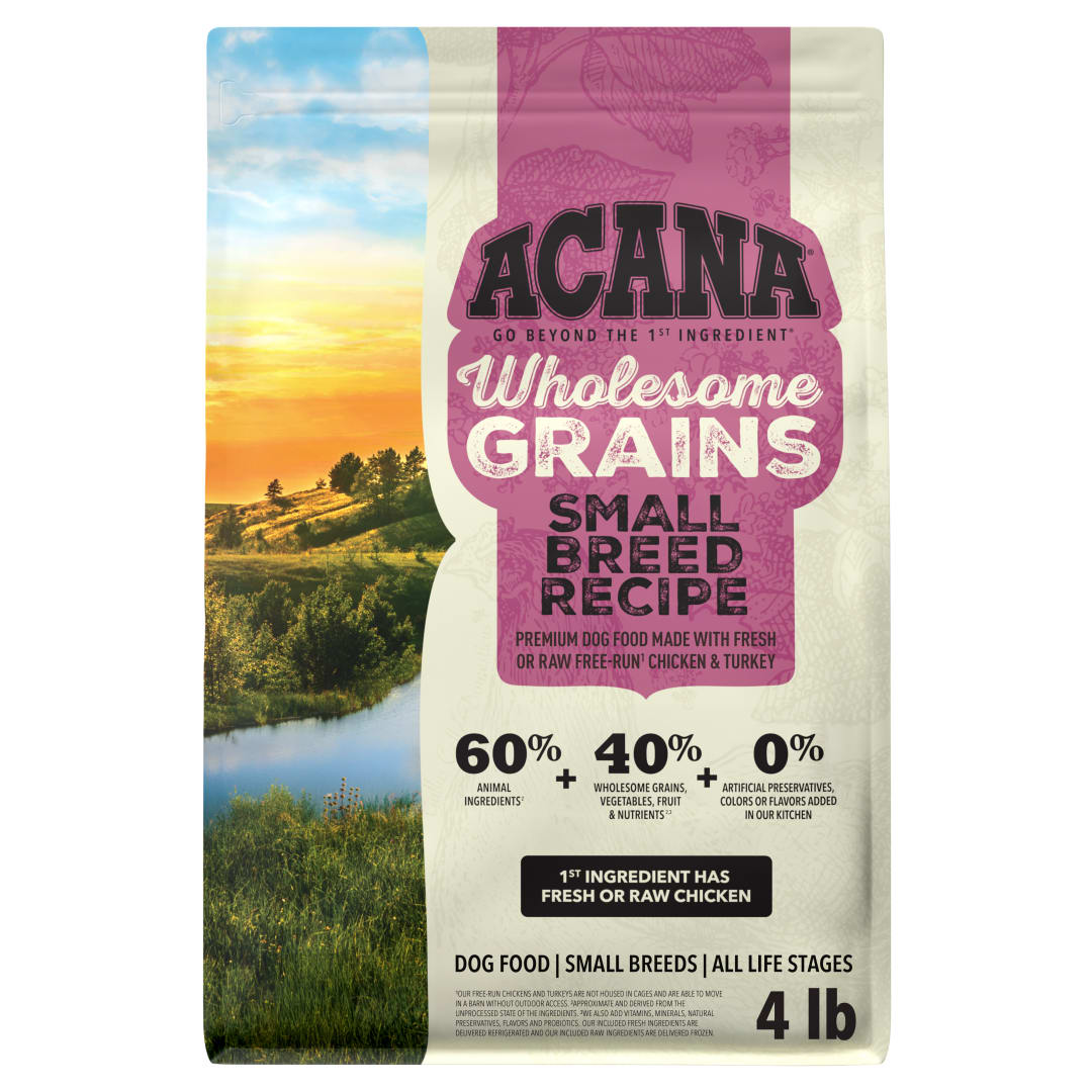 ACANA Wholesome Grains Dry Dog Food Small Breed Recipe Real Chicken Eggs and Turkey