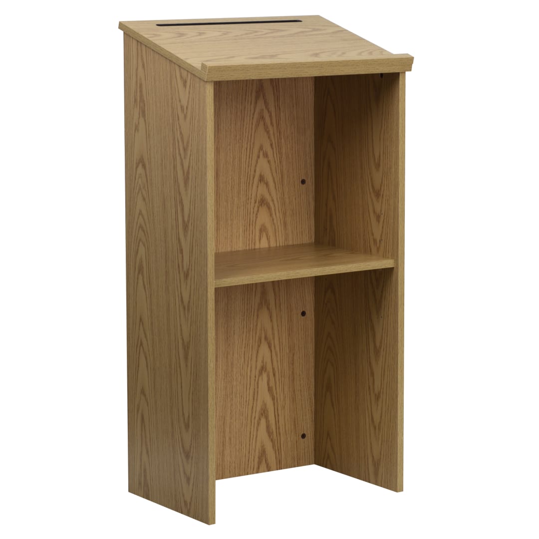 Mysta Stand-Up Wood Lectern in Oak