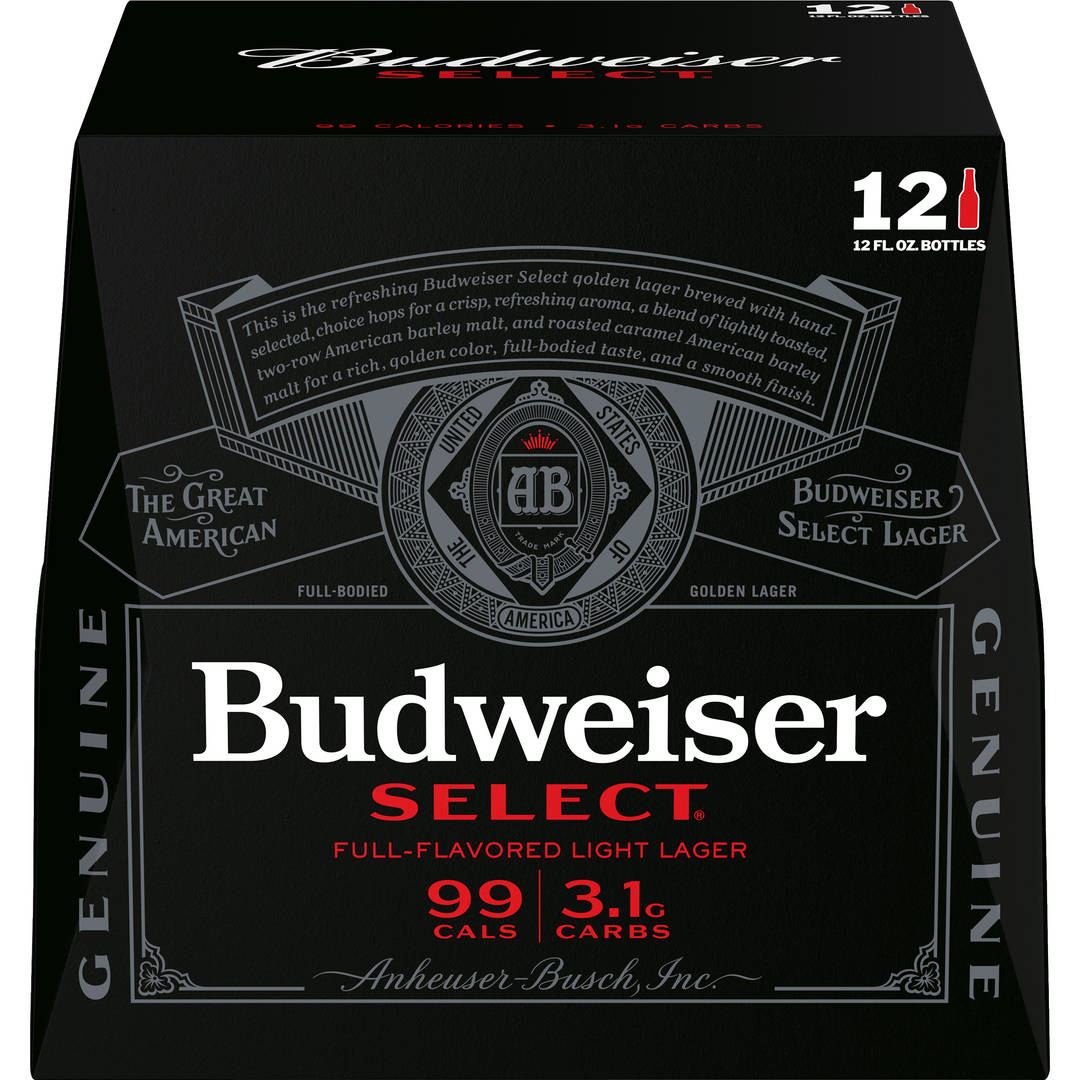 Budweiser Select Light Beer, 12 Pack 12 fl oz Bottles