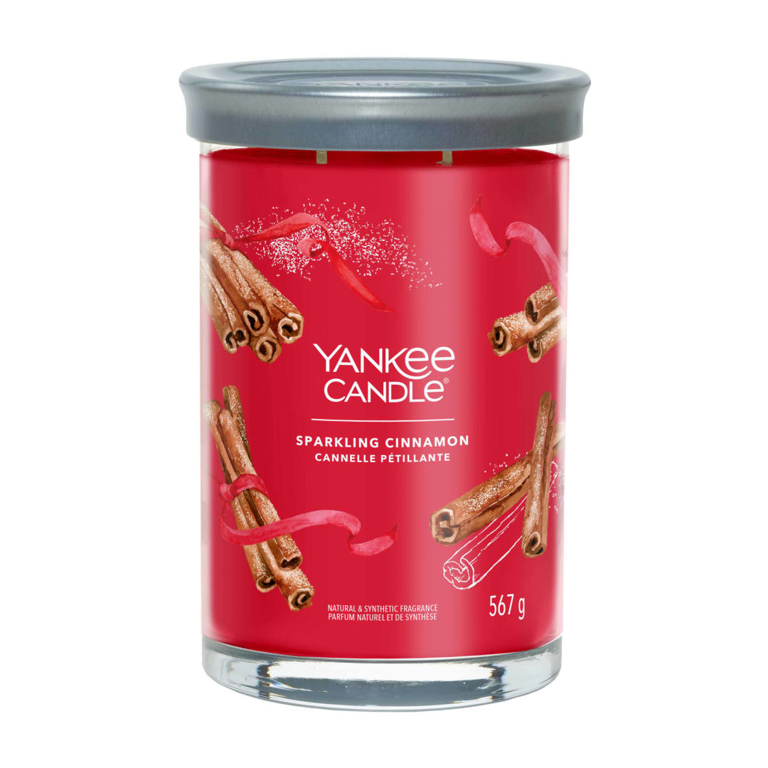 Yankee Candle® Signature Scented Candle | Sparkling Cinnamon Large Tumbler Candle with Double Wicks | Soy Wax Blend