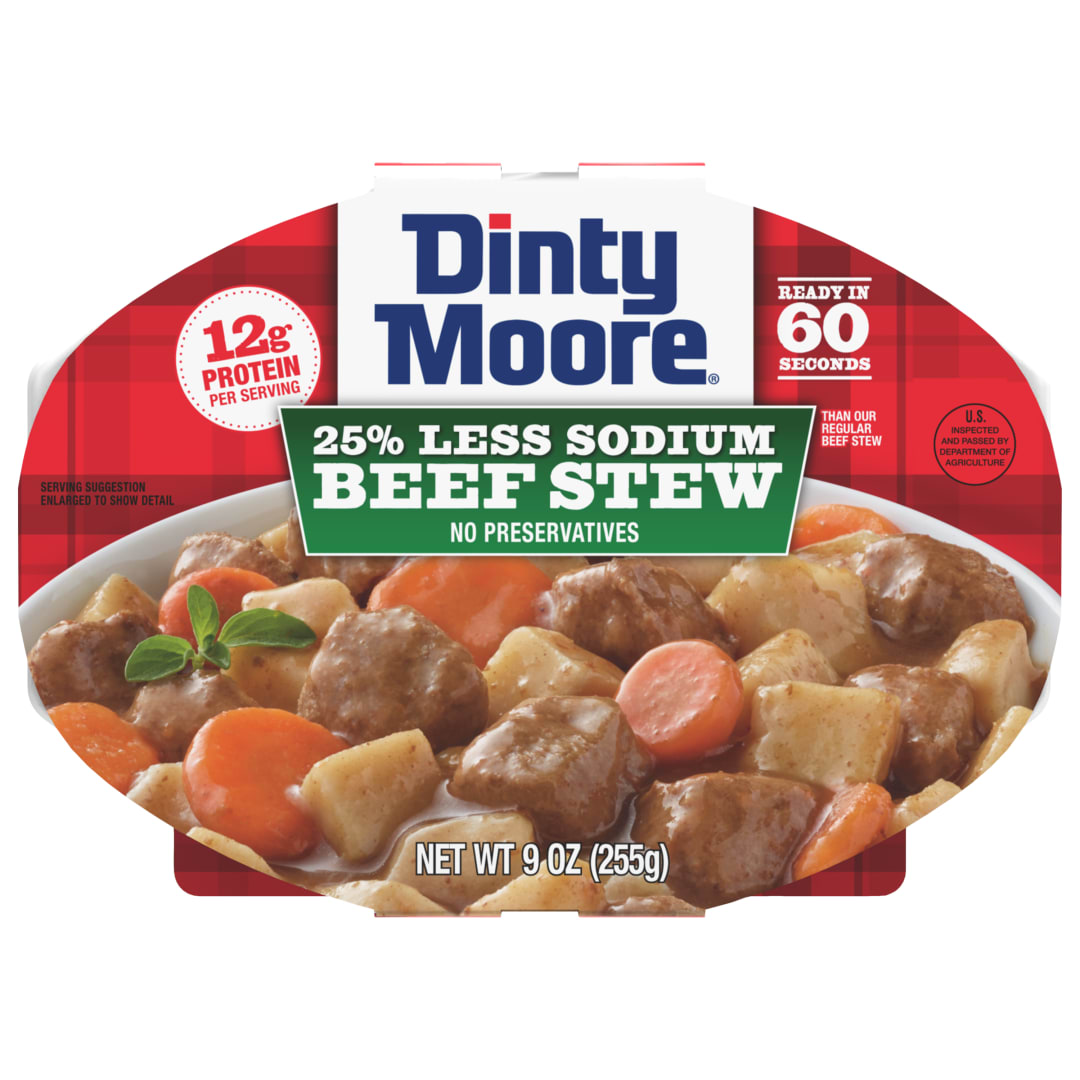 DINTY MOORE Less Sodium Beef Stew in MW Tray