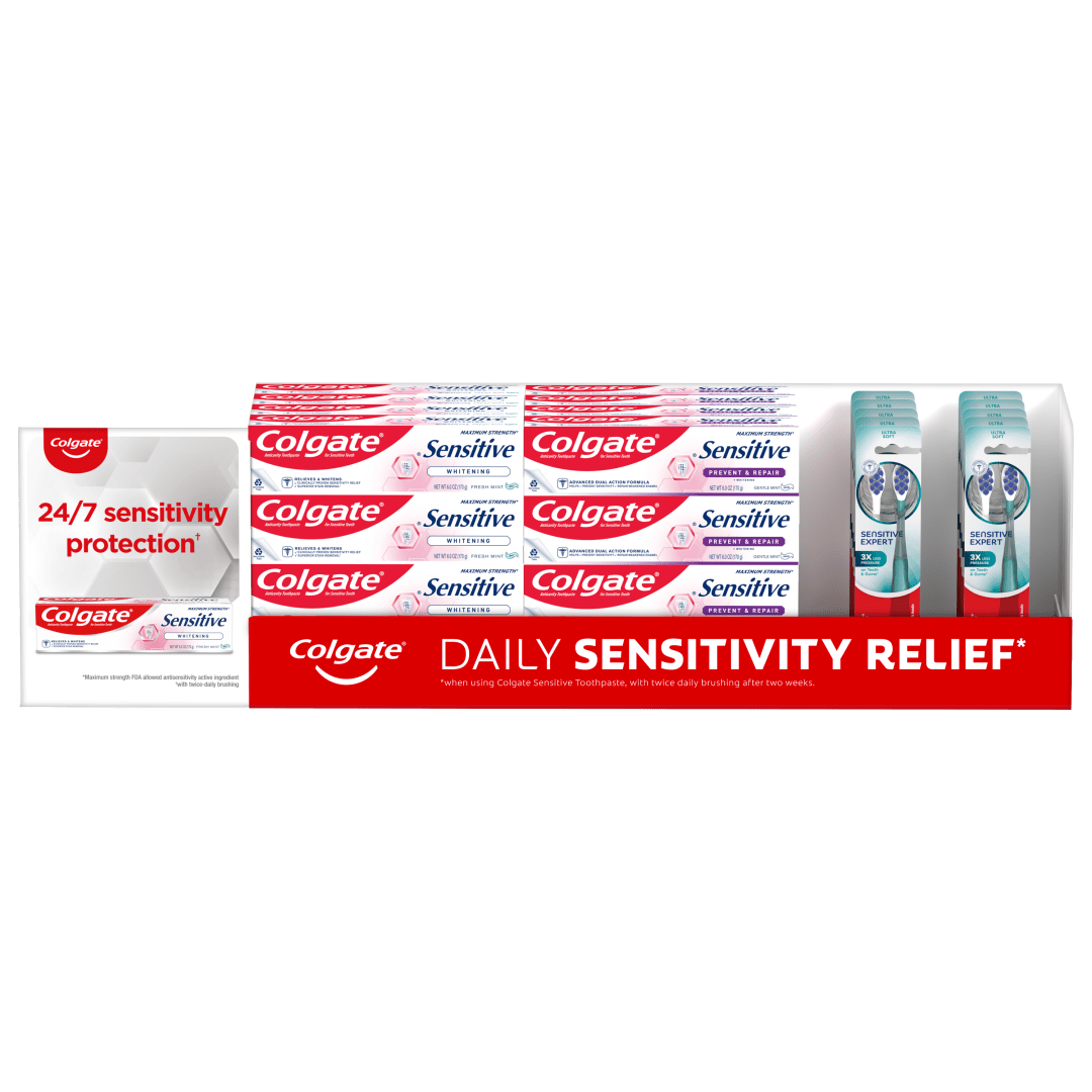 Colgate Total Active Prevention Plus Whitening Toothpaste, Mint, 5 Pack, 6.0 oz