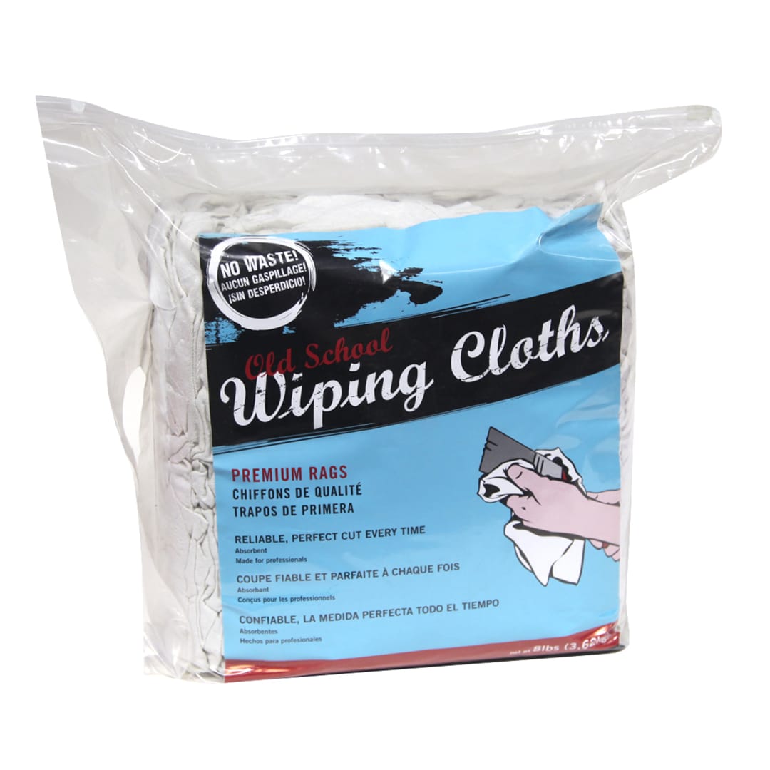 Old School® Premium Knit T-Shirt Wiping Cloths, 8lb bale