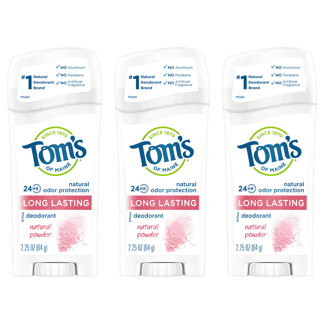 Tom's of Maine Long Lasting Deodorant, Natural Powder, 2.25oz