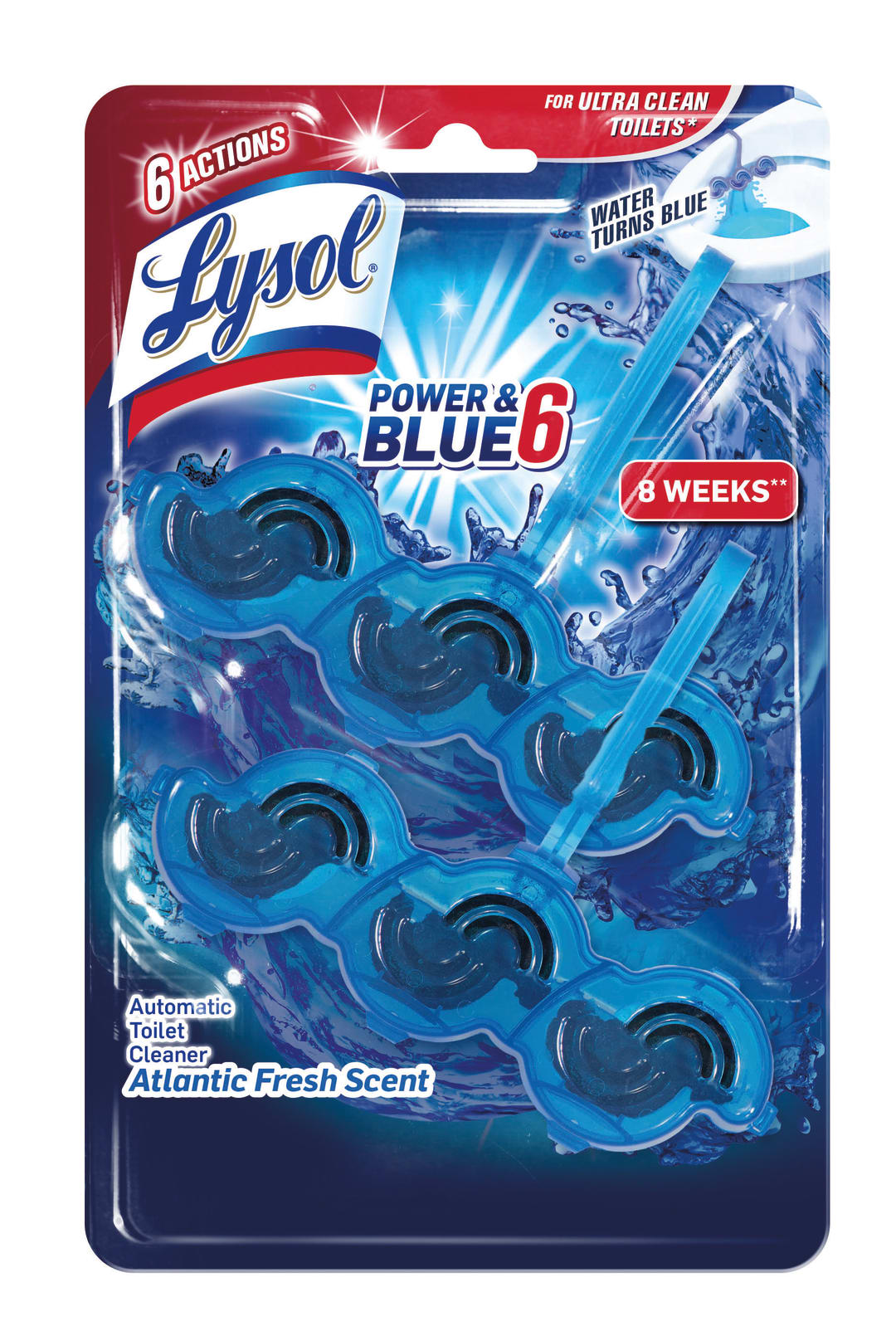 LYSOL® Automatic Toilet Bowl Cleaner - Power & Blue 6 Blue Water 4/2 ct.